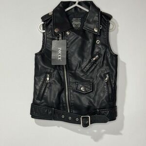 Kids Faux Leather Biker Jacket. IMCEE Size 4/5 Premium Jacket. NWT